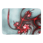 Flashy red fractal lizard over zachte ruwe textuur badmat (Voorkant)