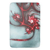 Flashy red fractal lizard over zachte ruwe textuur badmat (Voorkant Verticaal)