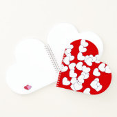 Flashy Red Heart en veel White Hearts Spiral Notitieboek (Binnen)