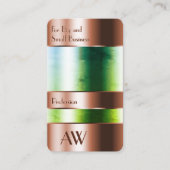 Flashy Roos Gold Box Glass Optica met monogram Visitekaartje (Voorkant)