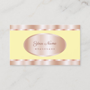 Flashy Roos Gold Effect met lichtgele kleur Visitekaartje