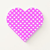 Flashy roze and Cute White Hearts Heart Shaped Notitieboek (Achterkant)