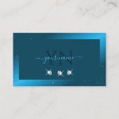 Flashy Shimmery Blauwgroen Mouskelende Diamant Ini Visitekaartje (Voorkant)