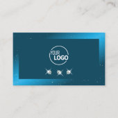 Flashy Shimmery Blauwgroen mousserende diamanten m Visitekaartje (Voorkant)