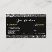 Flashy Silver Glitter Social Media and Appointing Visitekaartje (Achterkant)