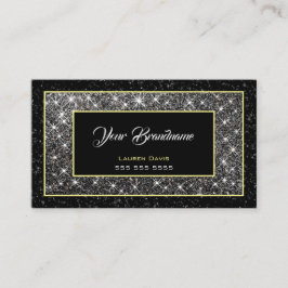 Flashy Silver Glitter Social Media and Appointing Visitekaartje