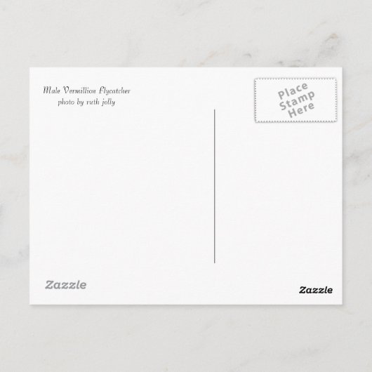 Flashy Vermillion Flycatcher Briefkaart (Achterkant)
