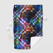 Flashy vierkant gekleurd kaleidoscoop met neontone golfhanddoek (Insitu)