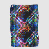 Flashy vierkant gekleurd kaleidoscoop met neontone golfhanddoek (Voorkant)