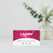 Flashy White Girly Pink Sparking Glitter Stijlvol Visitekaartje (Staand voorkant)