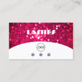 Flashy White Girly Pink Sparking Glitter Voeg Logo Visitekaartje (Voorkant)
