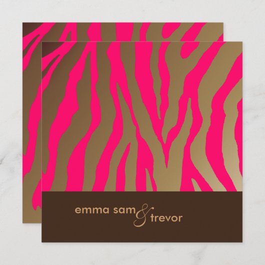 Flashy zebrastrepen/VOLLEDIG aanpasbare/DIY kleur Kaart (Voorkant / Achterkant)