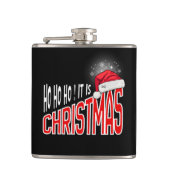 Flask 6oz : It's Christmas (black) Heupfles (Voorkant)