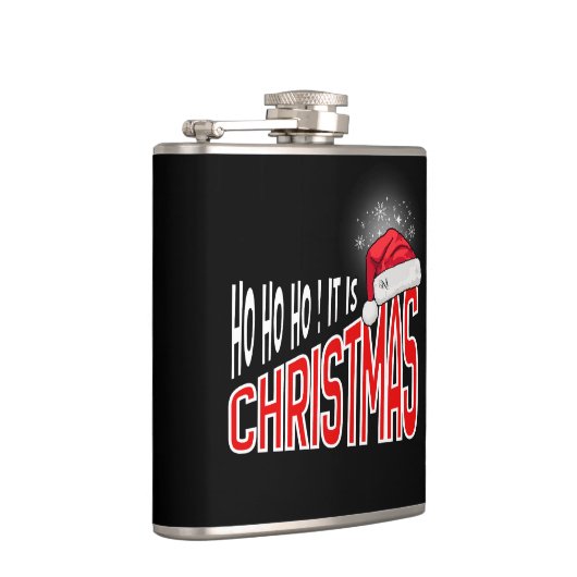 Flask 6oz : It's Christmas (black) Heupfles (Rechts)