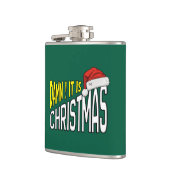Flask 6oz : It's Christmas (green) Heupfles (Links)