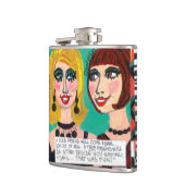 Flask-A goede vriend komt je uit de weg helpen Heupfles (Links)