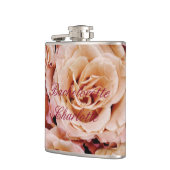 Flask Bachelorette Gift Huwelijk Roze Rose Rozen Heupfles (Links)
