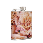 Flask Bachelorette Gift Huwelijk Roze Rose Rozen Heupfles (Rechts)