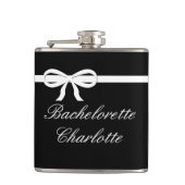 Flask Bachelorette Gift zwarte bruiloft gepersonal Heupfles (Voorkant)