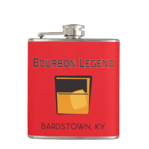 Flask - Bourbon Legend, Bardstown Kentucky Heupfles