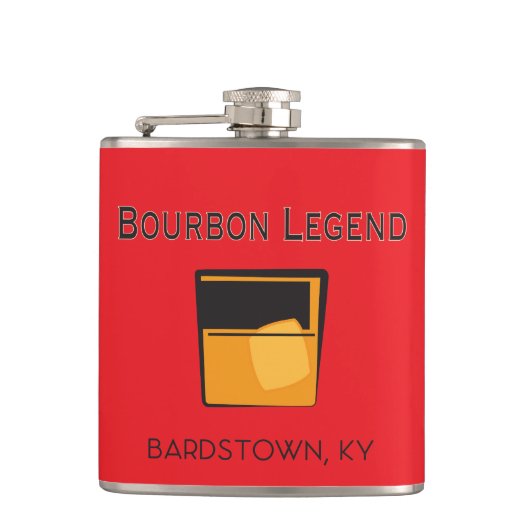 Flask - Bourbon Legend, Bardstown Kentucky Heupfles (Voorkant)