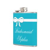 Flask Bridesmaid Gift blue Weddenschap Gepersonali Heupfles (Links)