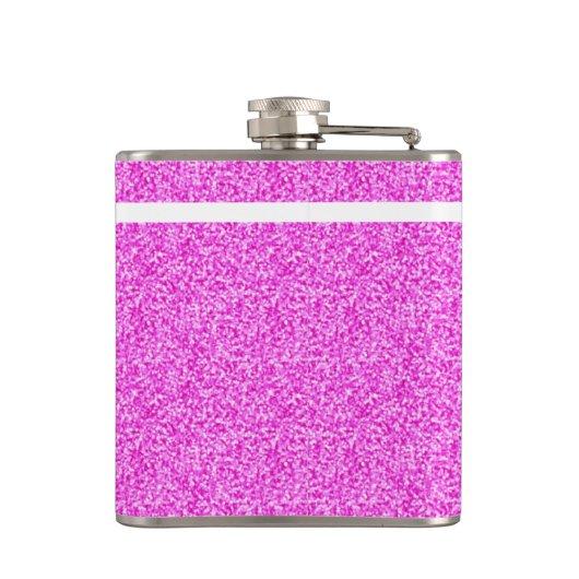 Flask Bruidsmeisje Gift Glitter roze gepersonalise Heupfles (Achterkant)