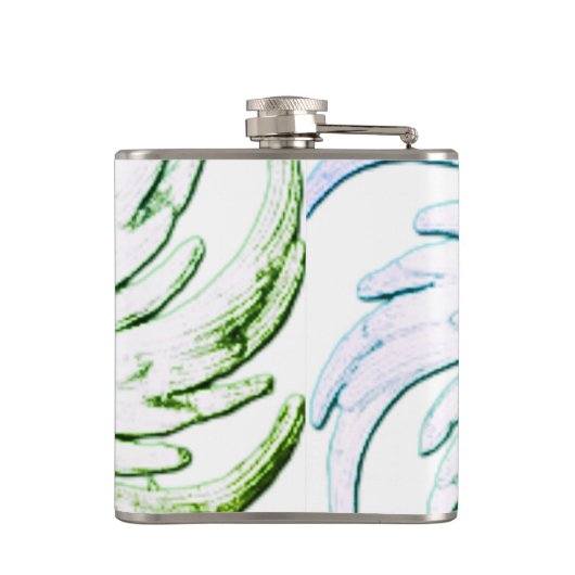 Flask geïsoleerd reizen kunst stijl ontwerp heupfles (Achterkant)