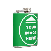 Flask - gepersonaliseerd - Afbeelding / tekst toev Heupfles (Rechts)