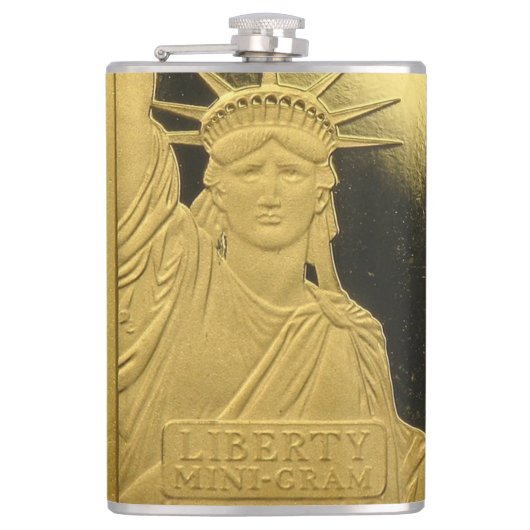 Flask - Gold Bar Liberty Heupfles (Voorkant)