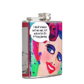 FLASK-I gedraagt mijn leeftijd niet altijd Heupfles (Rechts)