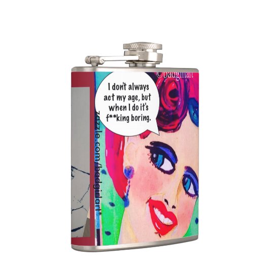 FLASK-I gedraagt mijn leeftijd niet altijd Heupfles (Rechts)