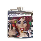 FLASK-IK BEN NET DE JUISTE HOEVEELHEID WRONG. HEUPFLES (Voorkant)