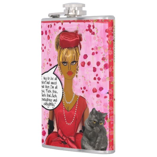 FLASK-Ik probeer allemaal aardig en lief te zijn, Heupfles (Links)