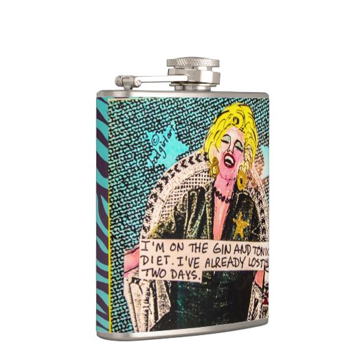 Flask-ik zit op het gin en tonic dieet. heupfles (Rechts)