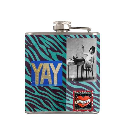 Flask-ik zit op het gin en tonic dieet. heupfles (Achterkant)