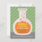 Flask Kinder Science Birthday Party Invitations Kaart (Voorkant)