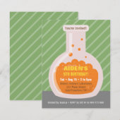 Flask Kinder Science Birthday Party Invitations Kaart (Voorkant / Achterkant)
