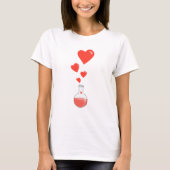 Flask of Hearts Science Geek Vrouw T-shirt (Voorkant)