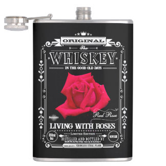 FLASK_Red Rose Heupfles