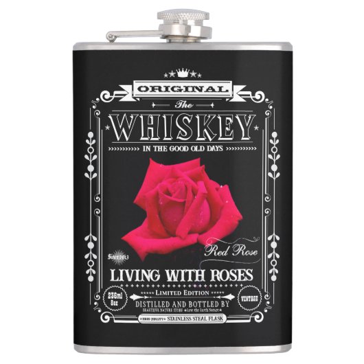FLASK_Red Rose Heupfles (Voorkant)