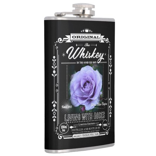 FLASK_Rosa Blue Bajou Heupfles (Rechts)