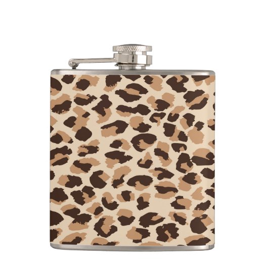 Flask Safari Leopard Print Heupfles (Voorkant)