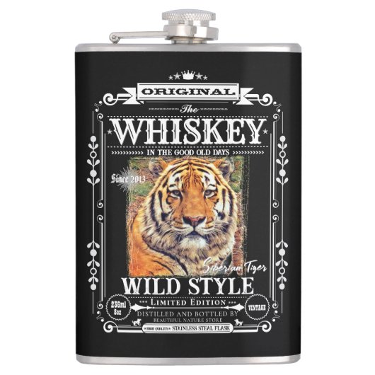 FLASK_Siberian Tiger Heupfles (Voorkant)