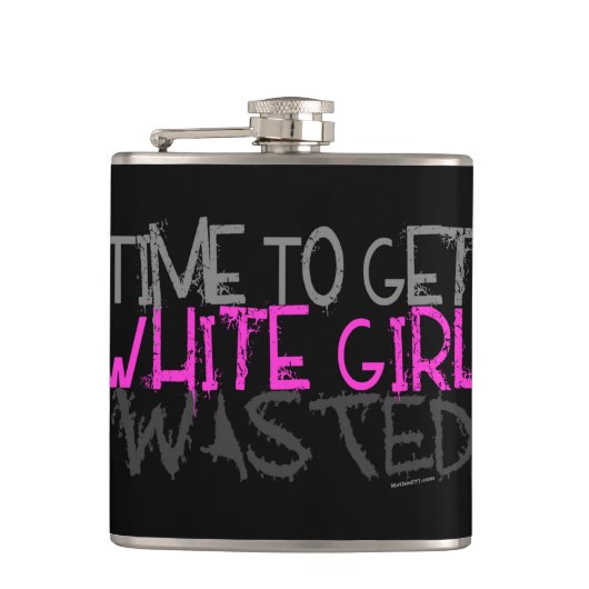 Flask van wit meisje heupfles (Voorkant)