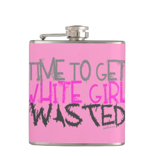 Flask van wit meisje heupfles