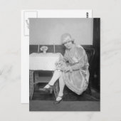 Flask Verborgen in Garter, 1926 Briefkaart (Voorkant / Achterkant)