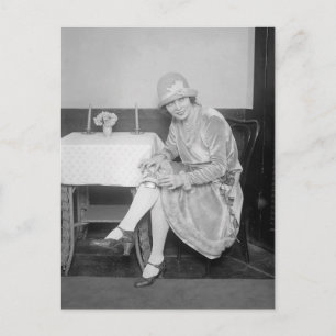 Flask Verborgen in Garter, 1926 Briefkaart