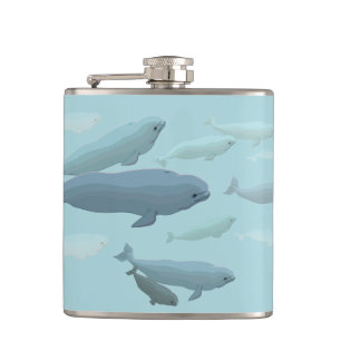 Flask voor walviskunst Aangepaste Beluga Drink fle Heupfles