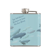 Flask voor walviskunst Aangepaste Beluga Drink fle Heupfles (Achterkant)
